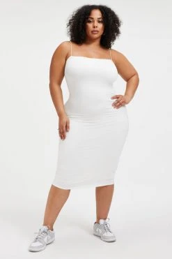 Budget 🎉 GOOD AMERICAN GOOD TOUCH '90s LACE BACK DRESS | IVORY001 😉 14 GOOD AMERICAN GOOD TOUCH '90s LACE BACK DRESS | IVORY001