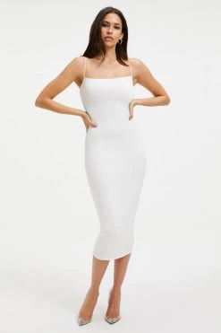 GOOD AMERICAN GOOD TOUCH '90s LACE BACK DRESS | IVORY001