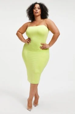 GOOD AMERICAN Good '90s GOOD TOUCH '90s LACE BACK DRESS | KEY LIME001