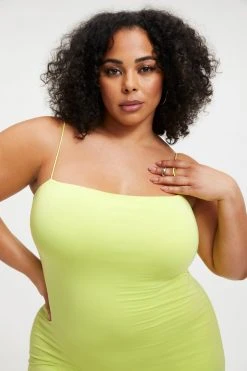 GOOD AMERICAN Good '90s GOOD TOUCH '90s LACE BACK DRESS | KEY LIME001