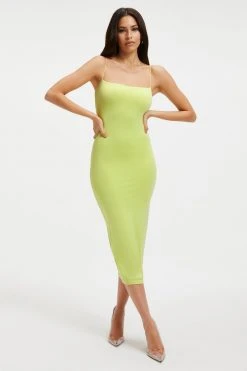 GOOD AMERICAN Good '90s GOOD TOUCH '90s LACE BACK DRESS | KEY LIME001