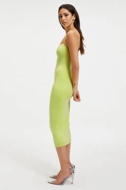 GOOD AMERICAN Good '90s GOOD TOUCH '90s LACE BACK DRESS | KEY LIME001