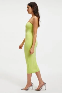 GOOD AMERICAN Good '90s GOOD TOUCH '90s LACE BACK DRESS | KEY LIME001