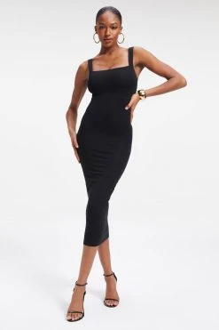 GOOD AMERICAN Good '90s '90s TANK DRESS | BLACK001