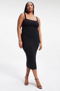 GOOD AMERICAN Good '90s '90s TANK DRESS | BLACK001