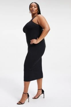 GOOD AMERICAN Good '90s '90s TANK DRESS | BLACK001