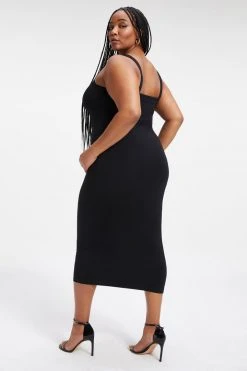 GOOD AMERICAN Good '90s '90s TANK DRESS | BLACK001