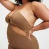 GOOD AMERICAN GOOD TOUCH CUT BRA DRESS | PECAN001 Dresses