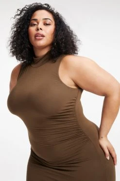 GOOD AMERICAN GOOD TOUCH TURTLENECK MIDI | FOG001 Dresses