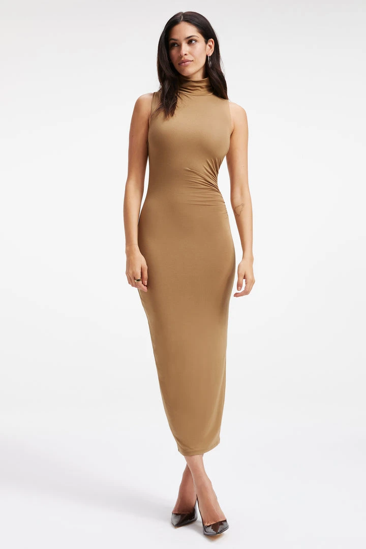 Discount ❤️ GOOD AMERICAN 👍 Dresses GOOD TOUCH TURTLENECK MIDI | PECAN001 ✨ 9 GOOD AMERICAN Dresses GOOD TOUCH TURTLENECK MIDI | PECAN001