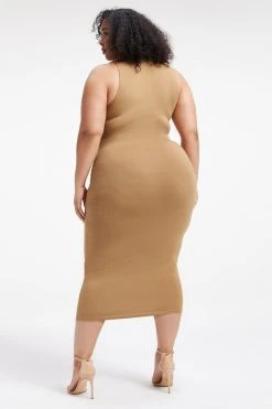 Discount ❤️ GOOD AMERICAN 👍 Dresses GOOD TOUCH TURTLENECK MIDI | PECAN001 ✨ 16 GOOD AMERICAN Dresses GOOD TOUCH TURTLENECK MIDI | PECAN001