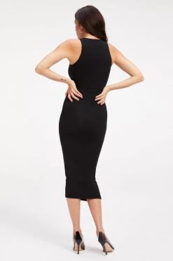 Outlet ๐ GOOD AMERICAN GOOD TOUCH CUT IN TANK MIDI | BLACK001 Dresses โ๏ธ 7 GOOD AMERICAN GOOD TOUCH CUT IN TANK MIDI | BLACK001 Dresses