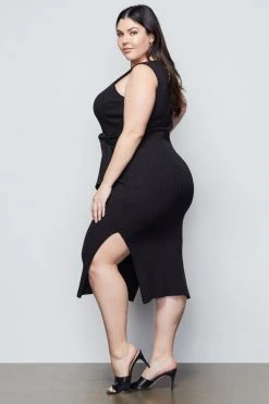 GOOD AMERICAN BELTED BODY DRESS | BLACK001 Dresses