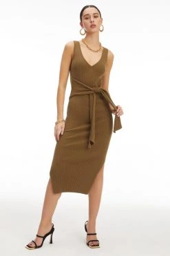 GOOD AMERICAN BELTED BODY DRESS | DIRTY OLIVE001 Dresses