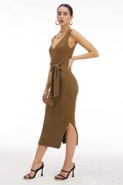 GOOD AMERICAN BELTED BODY DRESS | DIRTY OLIVE001 Dresses