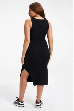 GOOD AMERICAN Dresses MATERNITY BELTED BODY DRESS | BLACK001