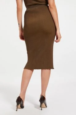 GA-SALE RIBBED MIDI SKIRT | FOG001 Shorts & Skirts