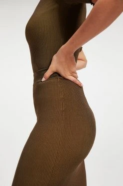 GA-SALE RIBBED MIDI SKIRT | FOG001 Shorts & Skirts