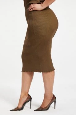 GA-SALE RIBBED MIDI SKIRT | FOG001 Shorts & Skirts