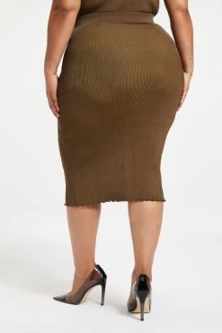 GA-SALE RIBBED MIDI SKIRT | FOG001 Shorts & Skirts
