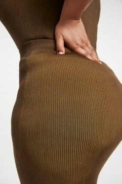 GA-SALE RIBBED MIDI SKIRT | FOG001 Shorts & Skirts