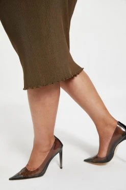 GA-SALE RIBBED MIDI SKIRT | FOG001 Shorts & Skirts