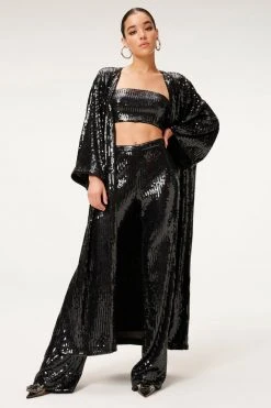 GA-SALE SEQUIN ROBE | BLACK001 Tops