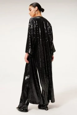 GA-SALE SEQUIN ROBE | BLACK001 Tops