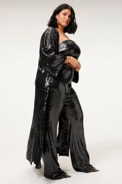 GA-SALE SEQUIN ROBE | BLACK001 Tops
