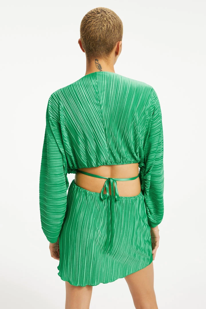 Best Sale 💯 GOOD AMERICAN ALWAYS FITS PLISSÉ SCULPTED DRESS | SUMMER GREEN002 DRESSes 🌟 9 GOOD AMERICAN ALWAYS FITS PLISSÉ SCULPTED DRESS | SUMMER GREEN002 Dresses