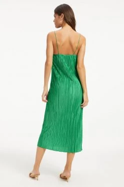 Cheap ✨ GOOD AMERICAN ALWAYS FITS PLISSÉ SLIP DRESS | SUMMER GREEN002 DRESSes 🔥 14 GOOD AMERICAN ALWAYS FITS PLISSÉ SLIP DRESS | SUMMER GREEN002 Dresses
