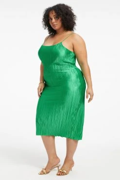 Cheap ✨ GOOD AMERICAN ALWAYS FITS PLISSÉ SLIP DRESS | SUMMER GREEN002 DRESSes 🔥 18 GOOD AMERICAN ALWAYS FITS PLISSÉ SLIP DRESS | SUMMER GREEN002 Dresses
