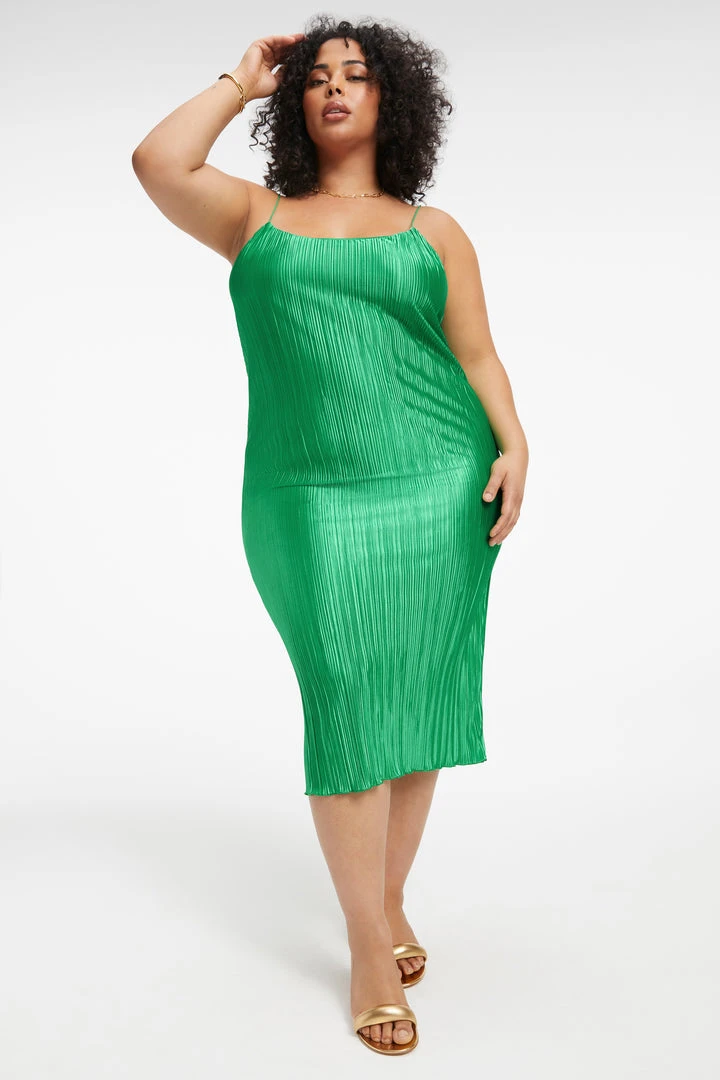 Cheap ✨ GOOD AMERICAN ALWAYS FITS PLISSÉ SLIP DRESS | SUMMER GREEN002 DRESSes 🔥 6 GOOD AMERICAN ALWAYS FITS PLISSÉ SLIP DRESS | SUMMER GREEN002 Dresses