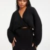 GOOD AMERICAN ALWAYS FITS PLISSÉ SCULPTED DRESS | BLACK001
