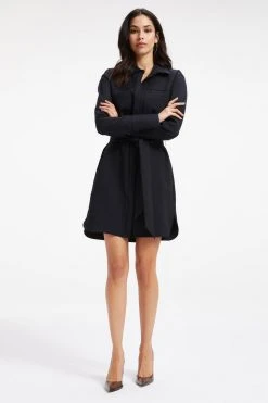 GOOD AMERICAN POPLIN SHIRT DRESS | BLACK001 Dresses