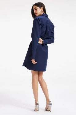 GOOD AMERICAN Dresses POPLIN SHIRT DRESS | NAVY001