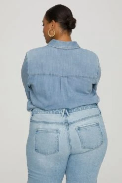 GOOD AMERICAN EASY SHIRT | BLUE549