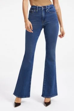 GOOD AMERICAN Brand New Denim GOOD LEGS FLARE | INDIGO256