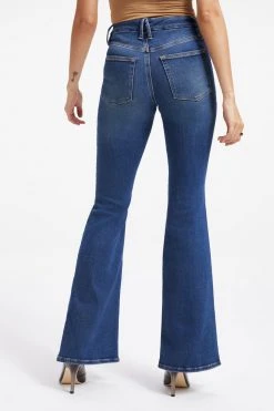 GOOD AMERICAN Brand New Denim GOOD LEGS FLARE | INDIGO256