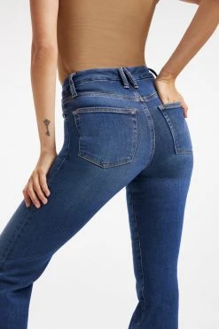 GOOD AMERICAN Brand New Denim GOOD LEGS FLARE | INDIGO256