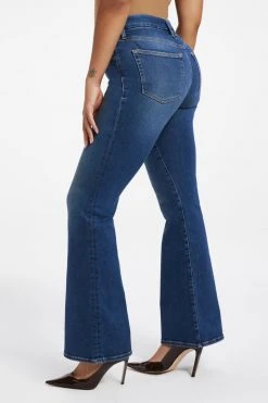 GOOD AMERICAN Brand New Denim GOOD LEGS FLARE | INDIGO256