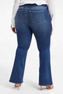 GOOD AMERICAN Brand New Denim GOOD LEGS FLARE | INDIGO256