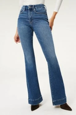 GOOD AMERICAN GOOD LEGS FLARE DEEP V BACK | BLUE843