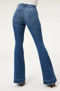 Hot Sale 😀 GOOD AMERICAN GOOD LEGS FLARE DEEP V BACK | BLUE843 😀 21 GOOD AMERICAN GOOD LEGS FLARE DEEP V BACK | BLUE843