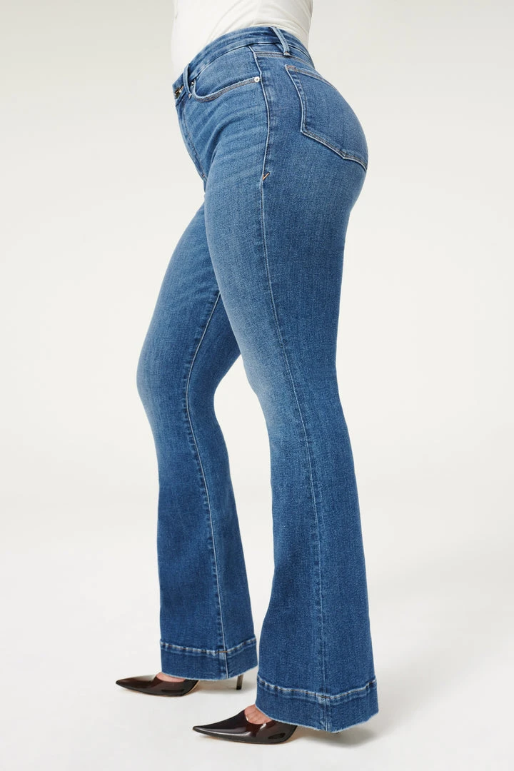 Hot Sale 😀 GOOD AMERICAN GOOD LEGS FLARE DEEP V BACK | BLUE843 😀 8 GOOD AMERICAN GOOD LEGS FLARE DEEP V BACK | BLUE843