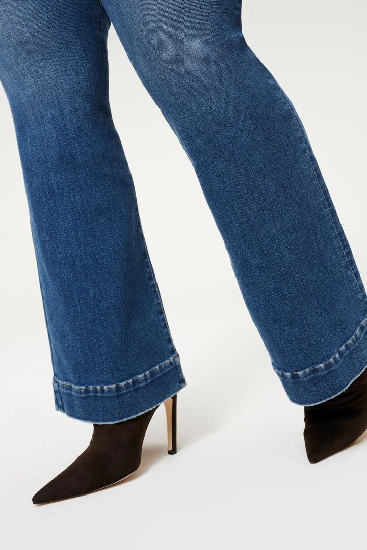 Hot Sale 😀 GOOD AMERICAN GOOD LEGS FLARE DEEP V BACK | BLUE843 😀 13 GOOD AMERICAN GOOD LEGS FLARE DEEP V BACK | BLUE843