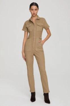 GA-SALE Jumpsuits FIT FOR SUCCESS JUMPSUIT | KHAKI005