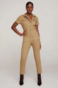 GA-SALE Jumpsuits FIT FOR SUCCESS JUMPSUIT | KHAKI005