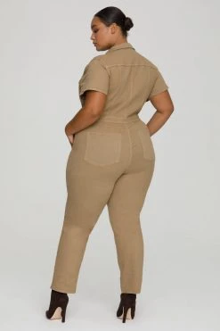 GA-SALE Jumpsuits FIT FOR SUCCESS JUMPSUIT | KHAKI005