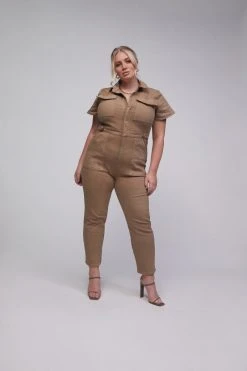 GA-SALE Jumpsuits FIT FOR SUCCESS JUMPSUIT | KHAKI005